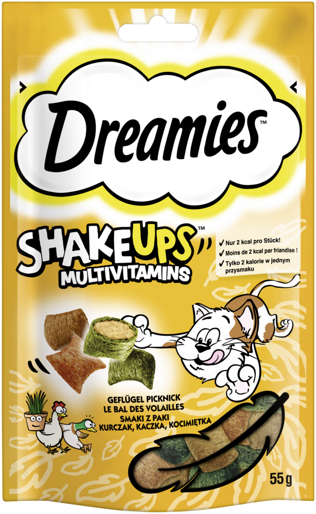 Dreamies Katzenleckerli Shake Ups Multivitamin Geflügel Picknick